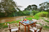 Dine outside in a beautiful quiet ambience
