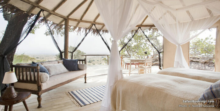 Room with a view over the Serengeti plains