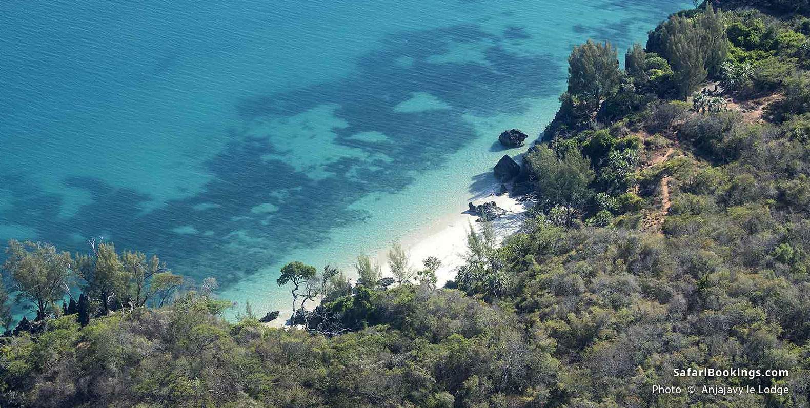 Secluded beach at Anjajavy Peninsula
