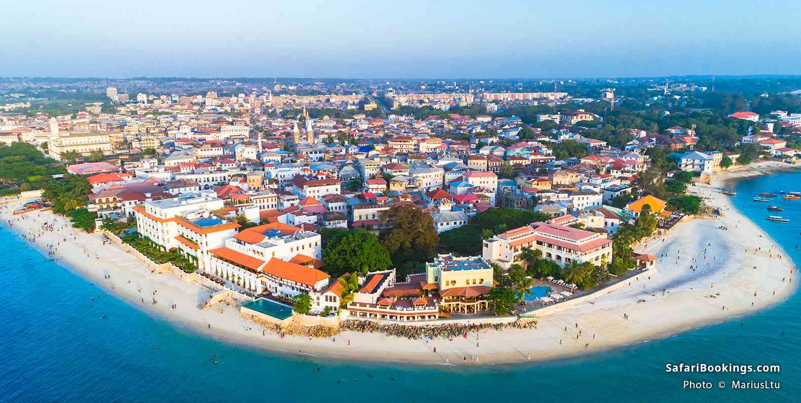 Aerial view of Stone Town
