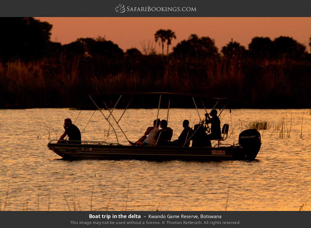 Boat trip in the Delta in Kwando Concession, Botswana