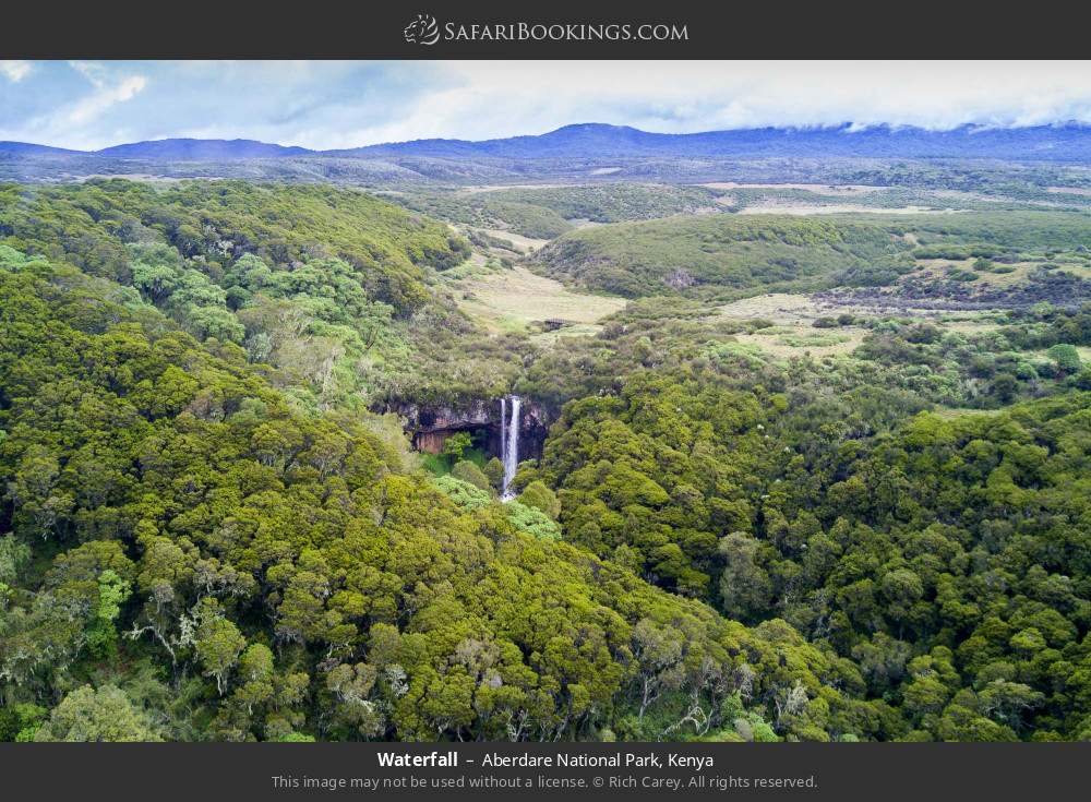 Waterfall in Aberdare NP in Aberdare National Park, Kenya