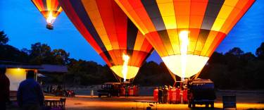 Balloon safari at dawn