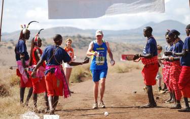 Runners in the annual Lewa Safari Marathon