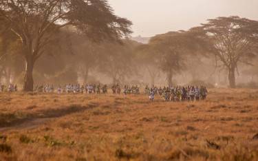 Runners in the annual Lewa Safari Marathon