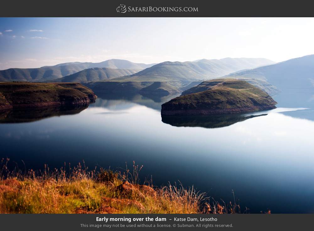 Early morning over Katse dam in Katse Dam, Lesotho