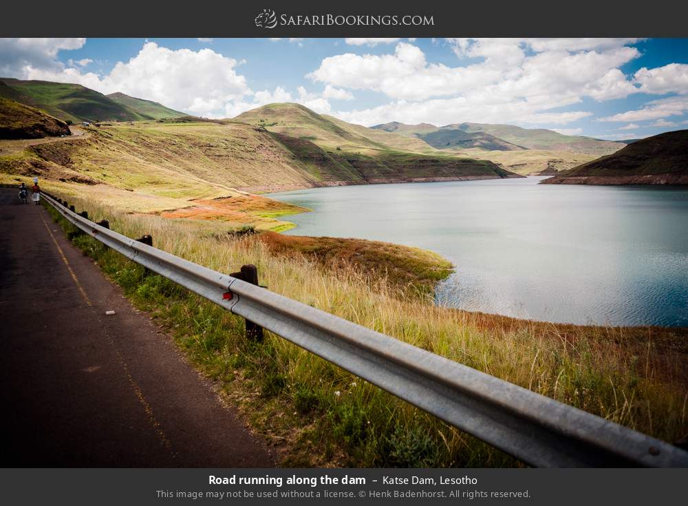 Road running along Katse dam in Katse Dam, Lesotho