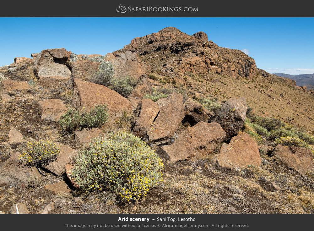 Arid scenery in Sani Top, Lesotho