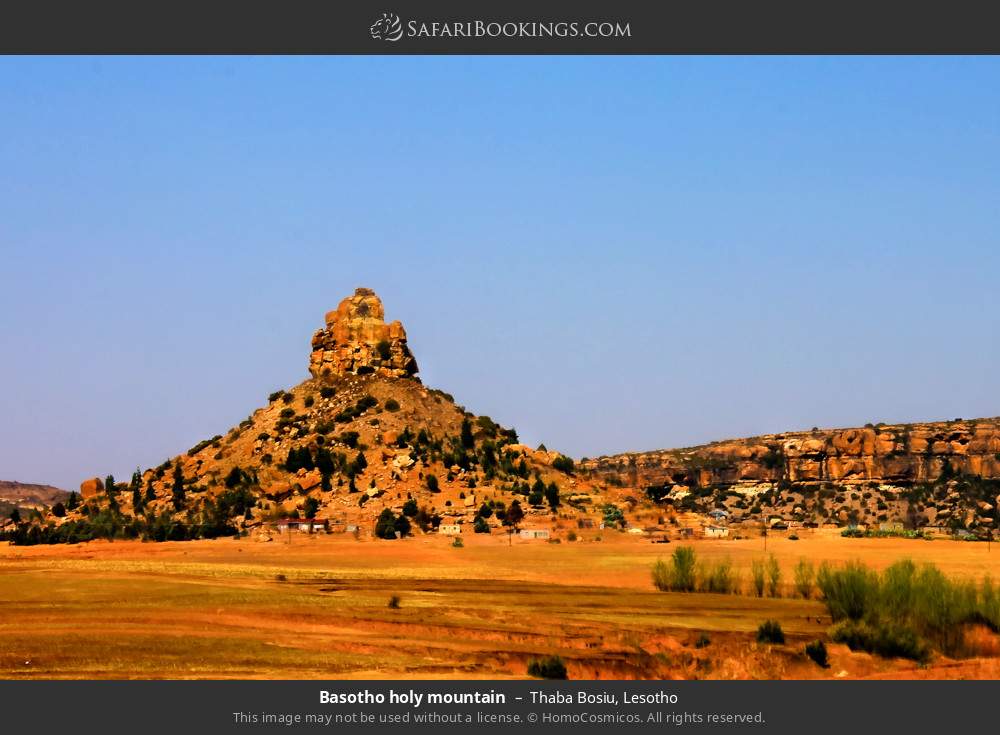 Basotho holy mountain, Thaba Bosiu in Thaba Bosiu, Lesotho