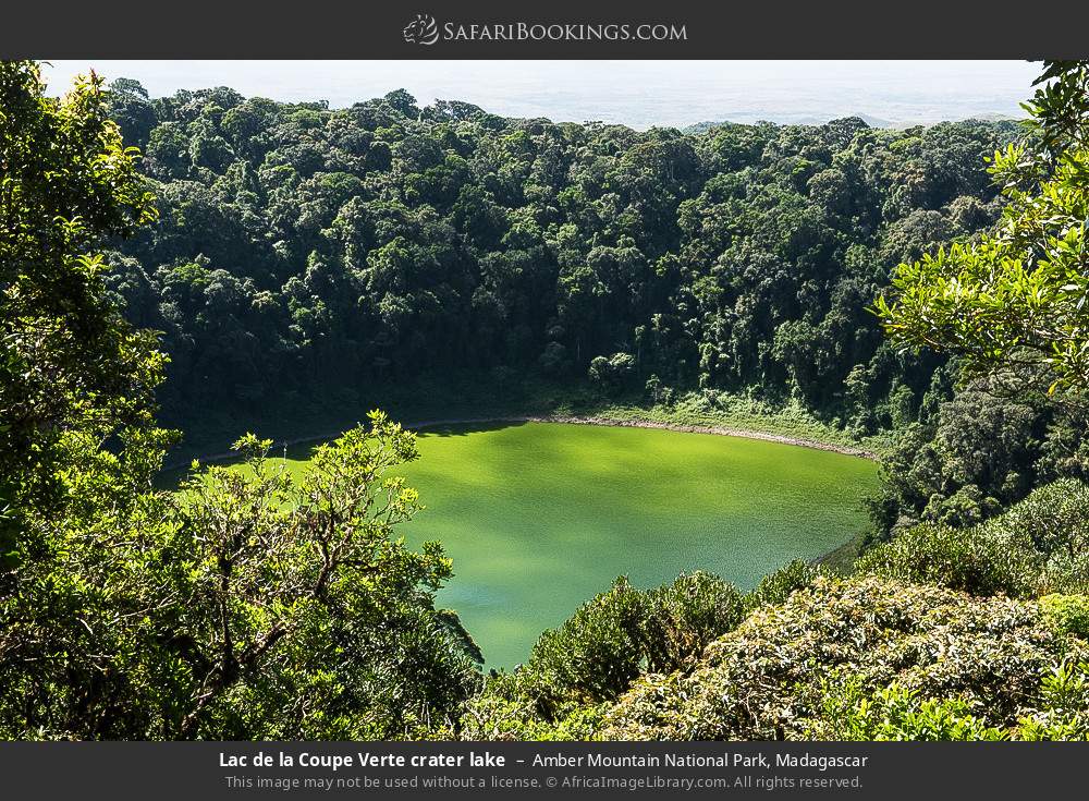 Lac de la Coupe Verte crater lake in Amber Mountain National Park, Madagascar