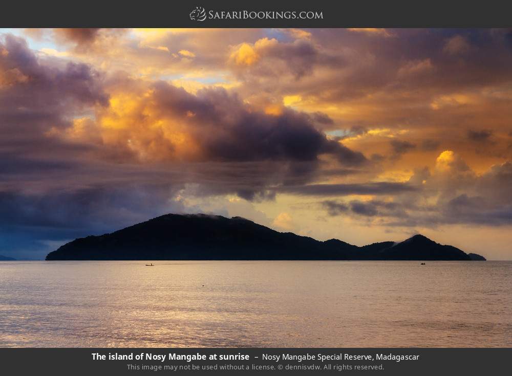 The island of Nosy Mangabe at sunrise in Nosy Mangabe Special Reserve, Madagascar