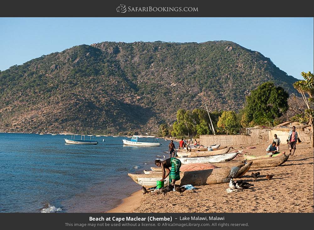 Beach at Cape Maclear (Chembe) in Lake Malawi, Malawi
