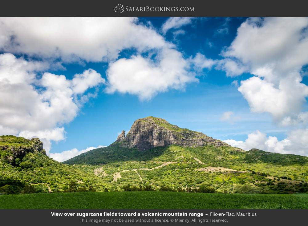 Volcanic mountain range near Flic-en-Flac in Flic-en-Flac, Mauritius