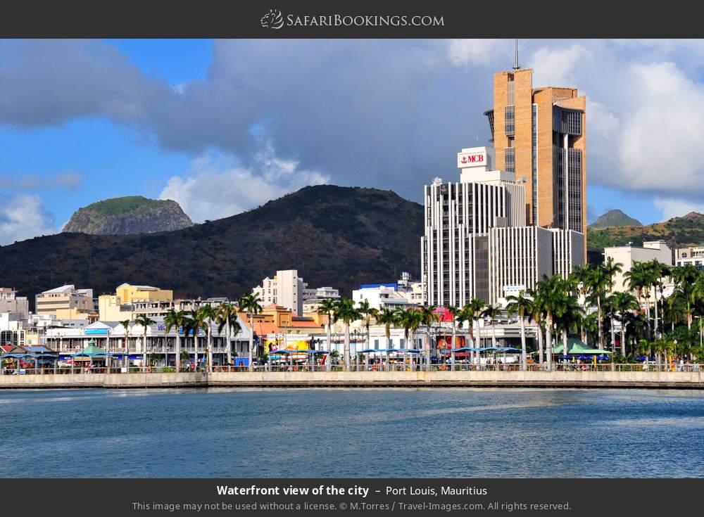 Port Louis waterfront in Port Louis, Mauritius