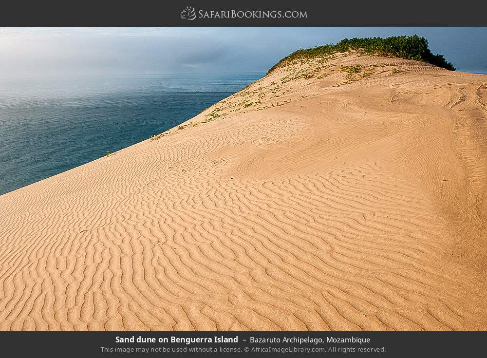 Sand dune on Benguerra Island in Bazaruto Archipelago, Mozambique