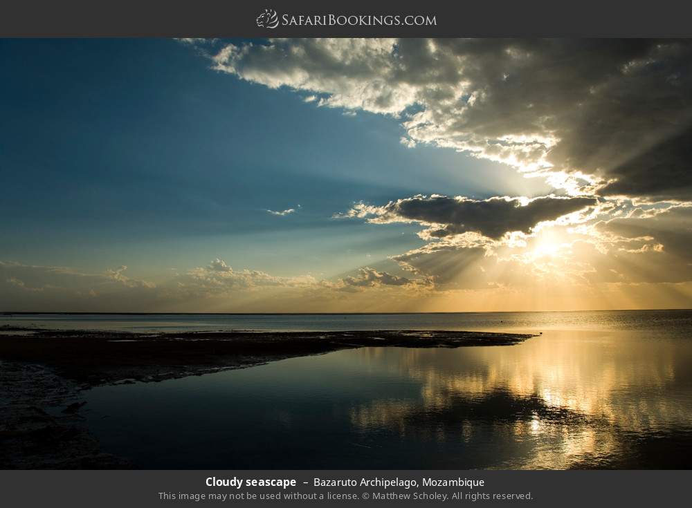 Cloudy seascape in the Bazaruto Archipelago in Bazaruto Archipelago, Mozambique