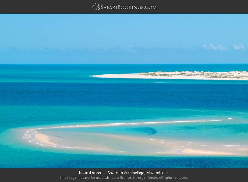 Island view in the Bazaruto Archipelago in Bazaruto Archipelago, Mozambique
