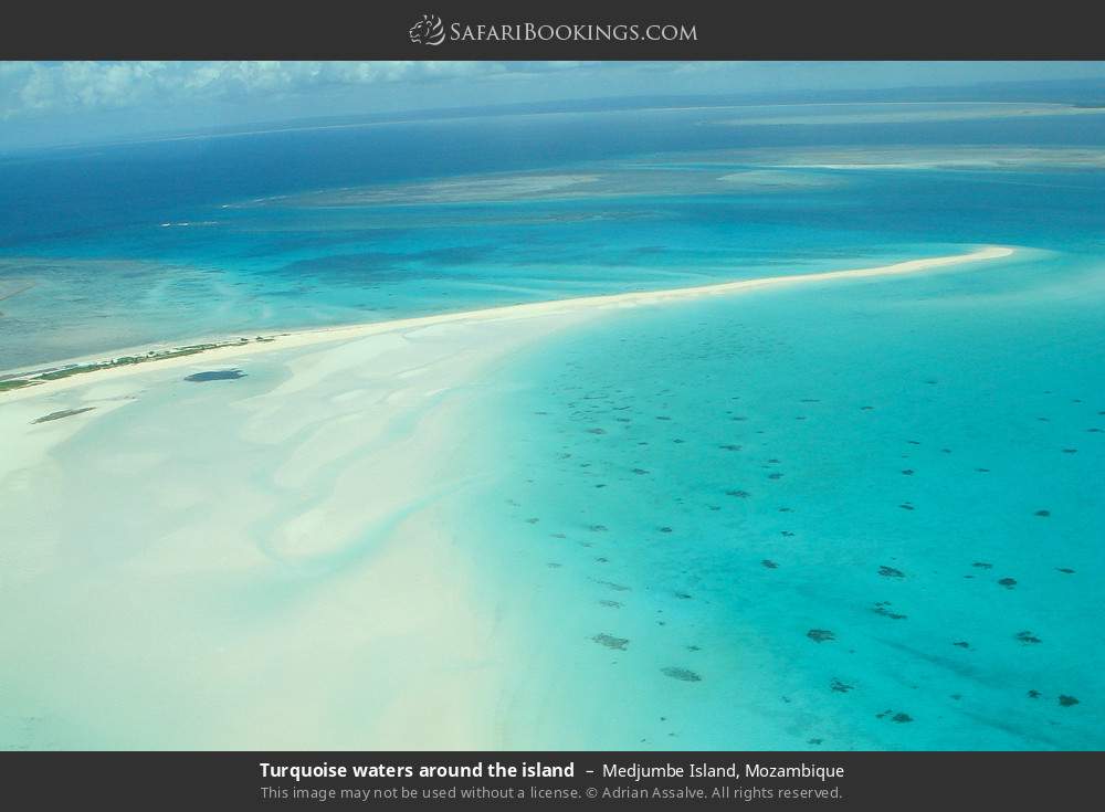 Turquoise waters around Medjumbe Island in Medjumbe Island, Mozambique