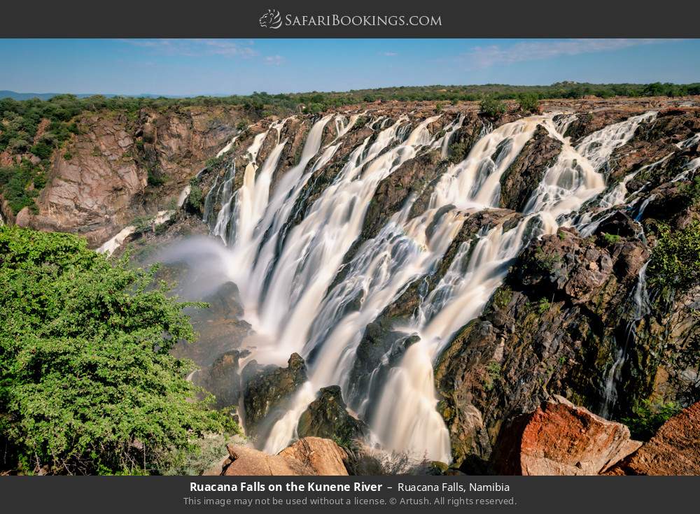 Ruacana Falls on the Kunene River in northern Namibia in Ruacana Falls, Namibia