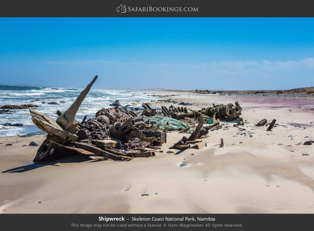 Shipwreck in Skeleton Coast National Park, Namibia