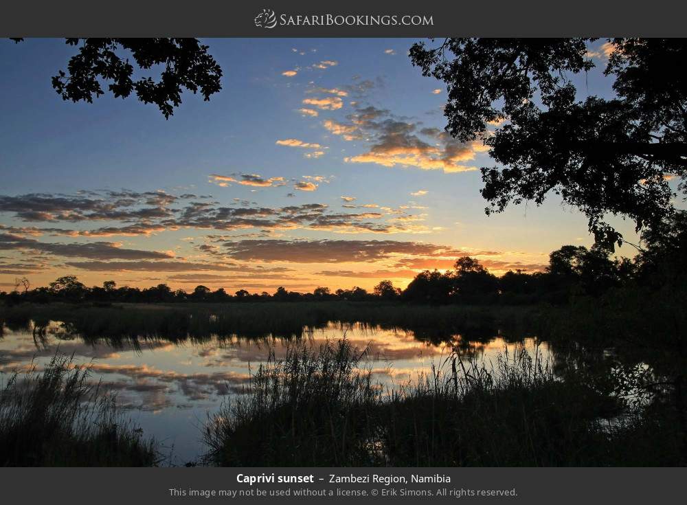 Caprivi sunset in Zambezi Region, Namibia