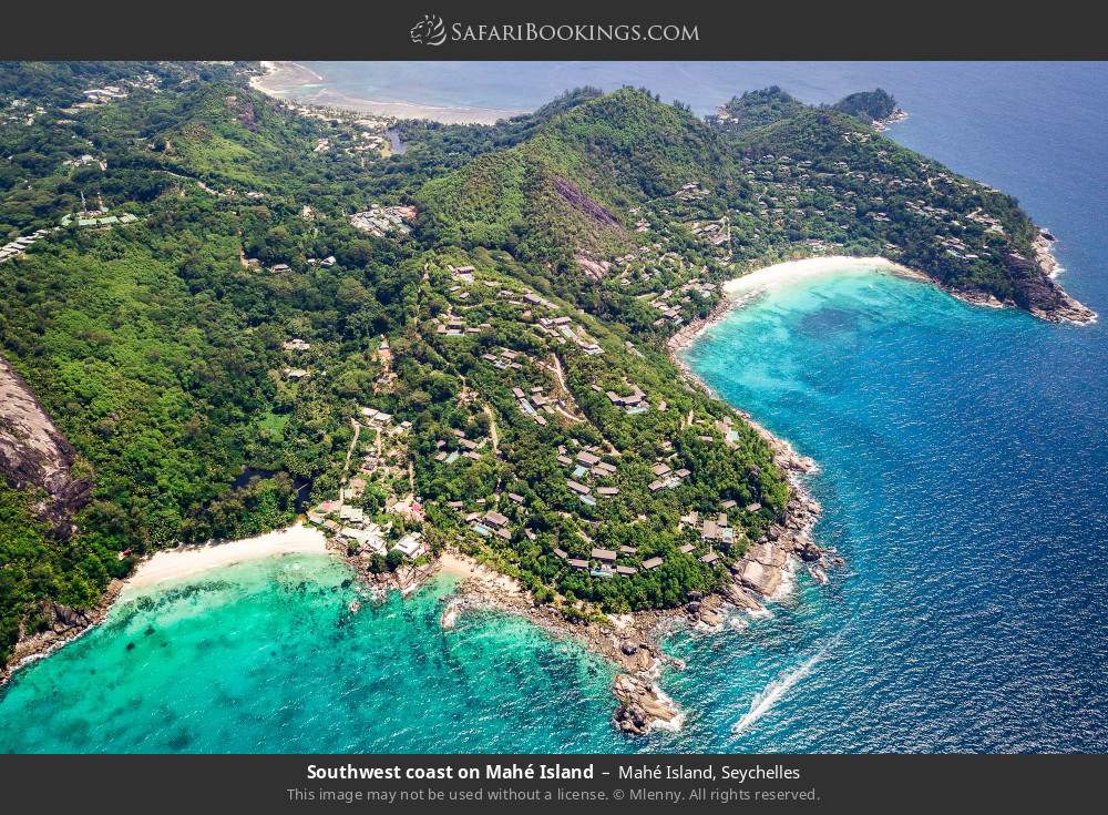 Southwest coast on Mahé Island in Mahé Island, Seychelles