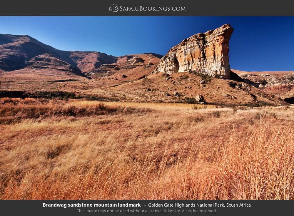 Brandwag Buttress sandstone landmark in Golden Gate Highlands National Park, South Africa