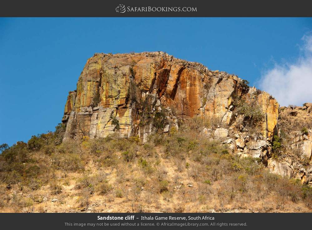 Sandstone cliff in Ithala Game Reserve, South Africa