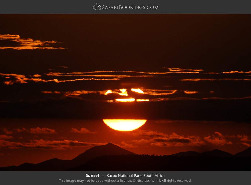 Sunset  in Karoo National Park, South Africa