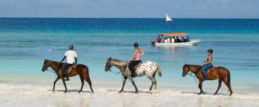 Horse riding on the beach