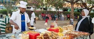 Food stall at the Forodhani Gardens