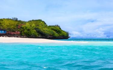 White sandy beach and turquoise waters