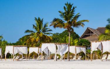 Sun loungers on the beach