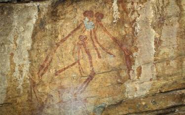 Detail of a rock art panel