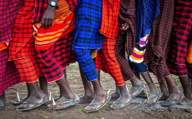 Maasai warriors dancing