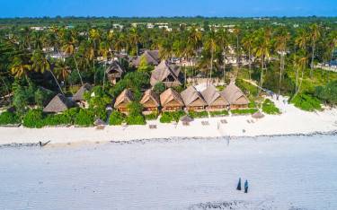 Aerial view over the beach