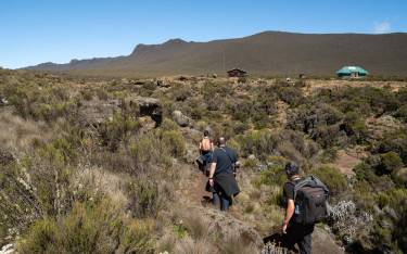 Hikers on Shira Plateau