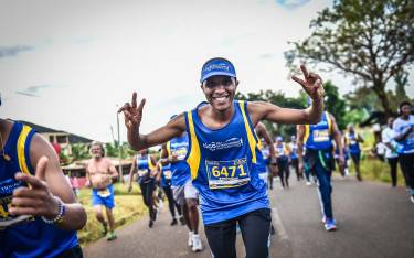 Runners at the Kilimanjaro Marathon