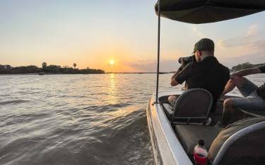 Boat safari on the Rufiji River