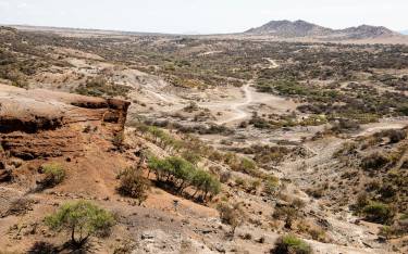 Hominid fossil site excavated by Louis Leakey