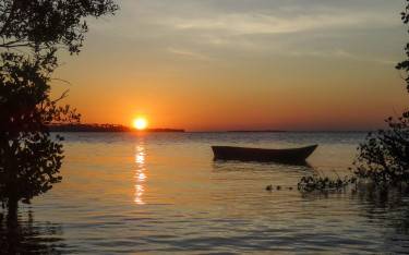 Sunset over the ocean