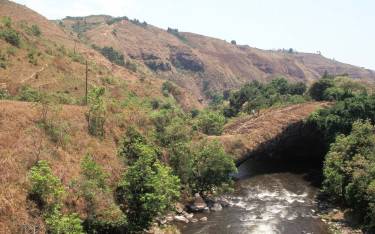 Daraja la Mungu, a natural rock bridge formed by lava from Mount Rungwe