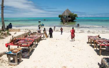 Souvenirs for sale on the beach