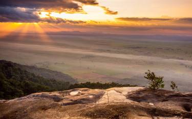 View from the top of Sanje Waterfall