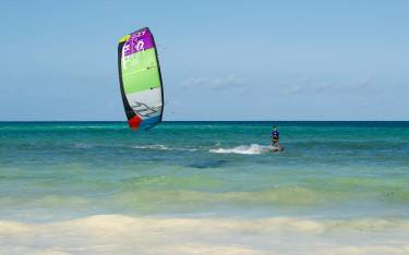 Kitesurfer at Kiwengwa Beach