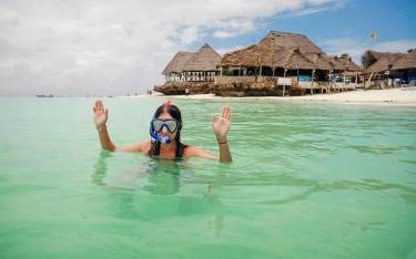 Snorkeling close to the shore