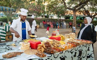 Food stall at the Forodhani Gardens