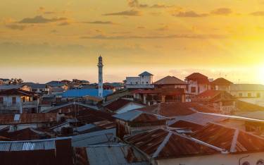 Rooftop view over the town