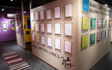 Hand-written lyrics at the Freddie Mercury Museum