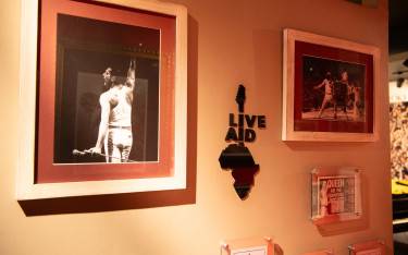Photos of the Live-Aid Concert at the Freddie Mercury Museum